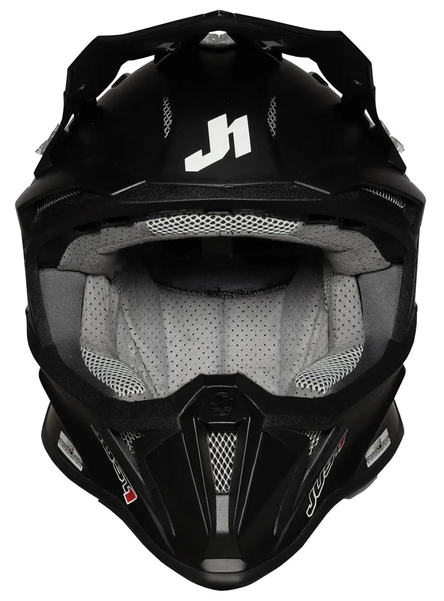 Just1 J18-F Motocross Helmet Solid Matt Black - FREE UK Shipping, FREE 365 Day Returns | Moto Central