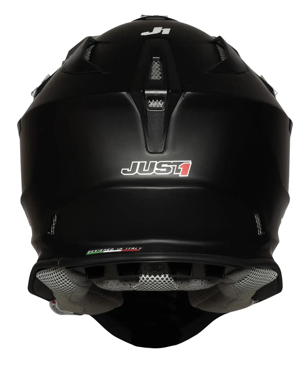 Just1 J18-F Motocross Helmet Solid Matt Black - FREE UK Shipping, FREE 365 Day Returns | Moto Central