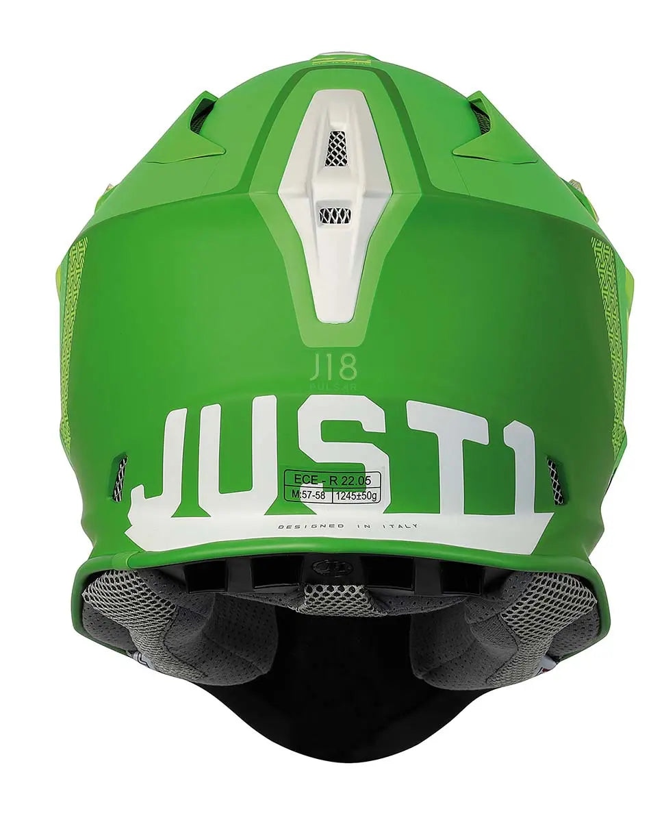 Just1 J18 MIPS Motocross Helmet Pulsar Fluo Lime Green - FREE UK Shipping, FREE 365 Day Returns | Moto Central