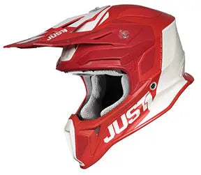 Just1 J18 Motocross Helmet Pulsar Red / White - FREE UK Shipping, FREE 365 Day Returns | Moto Central