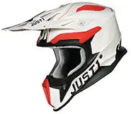 Just1 J18 Motocross Helmet Virtual Fluo Red / White - FREE UK Shipping, FREE 365 Day Returns | Moto Central