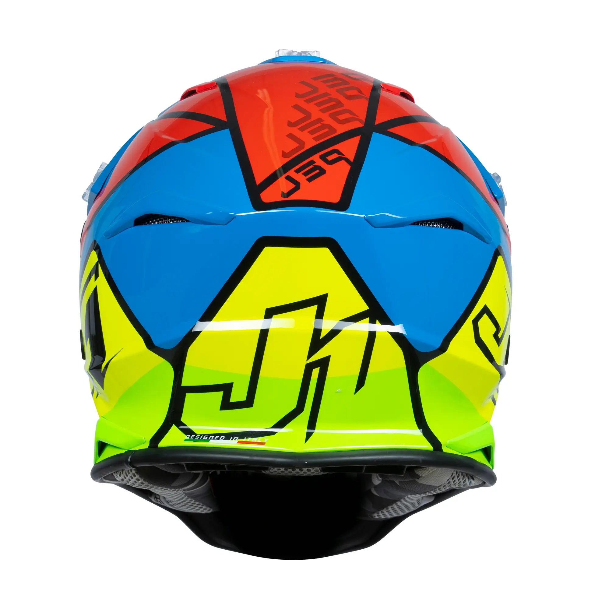 Just1 J39 Thruster Blue / Fluo Yellow / Red FREE UK Delivery, FREE 365 Day Returns | Moto Central