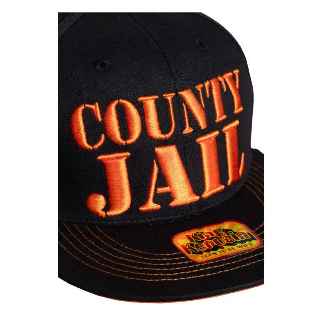 King Kerosin Country Jail Cap Black  - FREE UK Shipping, FREE 365 Day Returns | Moto Central