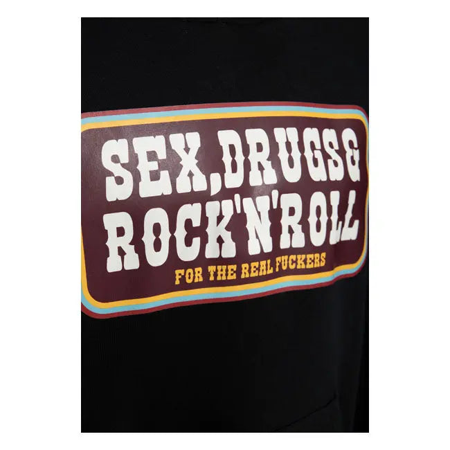 King Kerosin Rock'n Roll Hoodie Black  - FREE UK Shipping, FREE 365 Day Returns | Moto Central