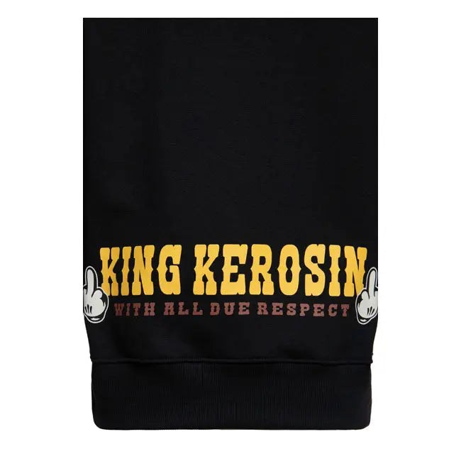 King Kerosin Rock'n Roll Hoodie Black  - FREE UK Shipping, FREE 365 Day Returns | Moto Central