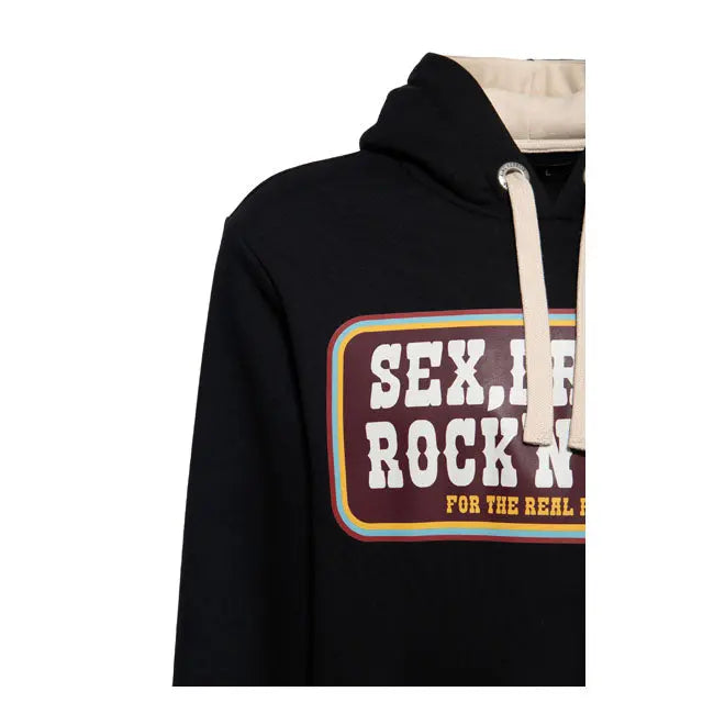 King Kerosin Rock'n Roll Hoodie Black  - FREE UK Shipping, FREE 365 Day Returns | Moto Central