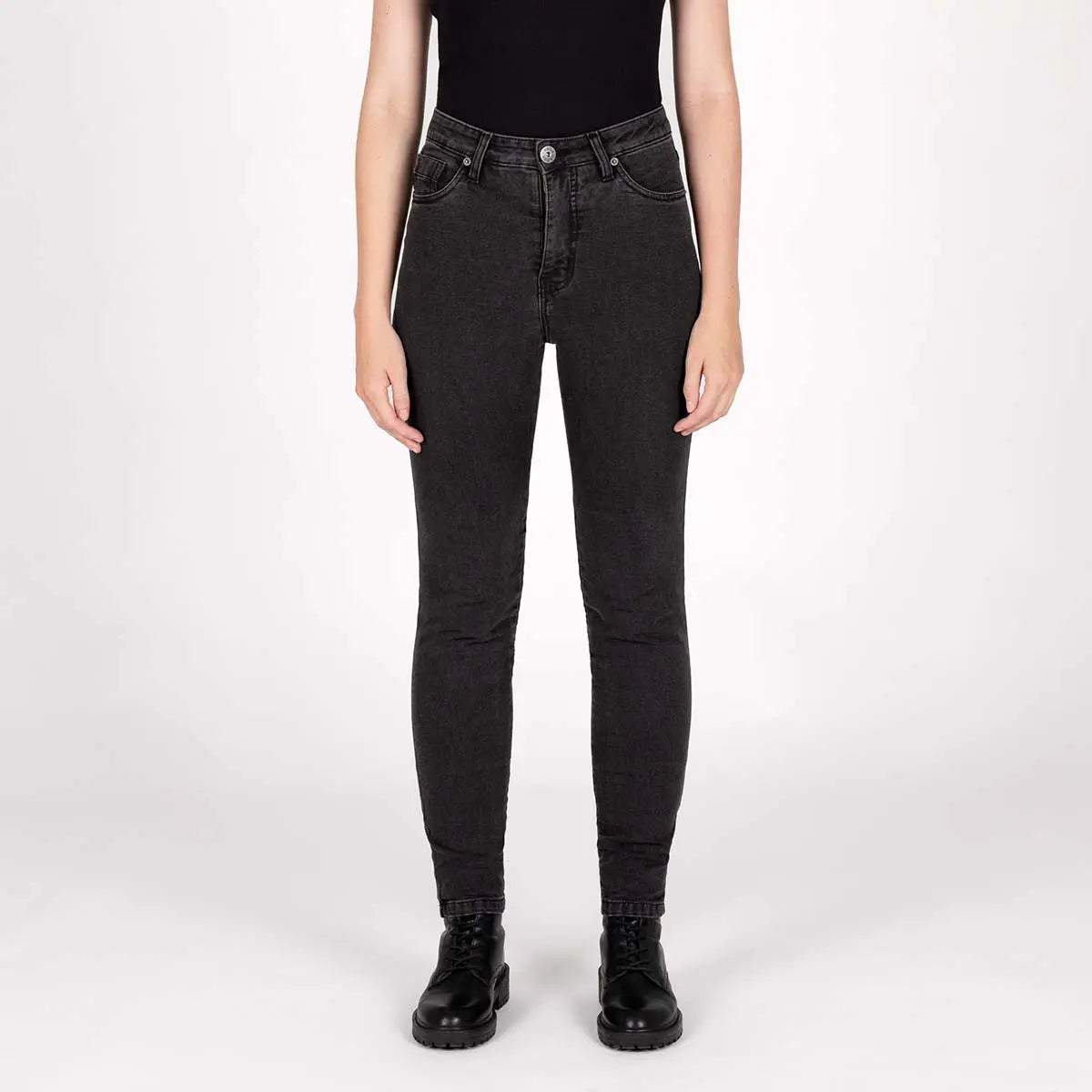 Knox Colton Skinny Ladies Denim Jeans Black - FREE UK Shipping, FREE 365 Day Returns | Moto Central