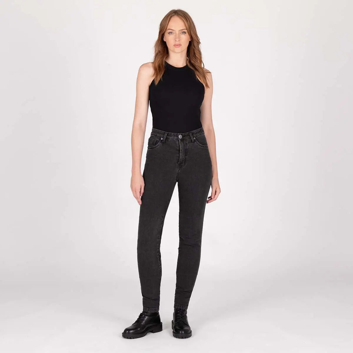 Knox Colton Skinny Ladies Denim Jeans Black - FREE UK Shipping, FREE 365 Day Returns | Moto Central