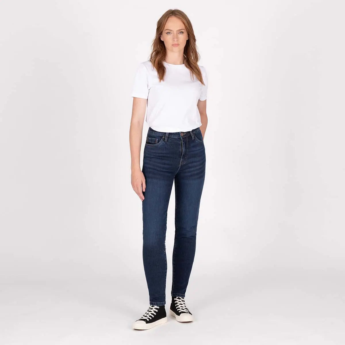 Knox Colton Skinny Ladies Denim Jeans Stone Wash Indigo - FREE UK Shipping, FREE 365 Day Returns | Moto Central