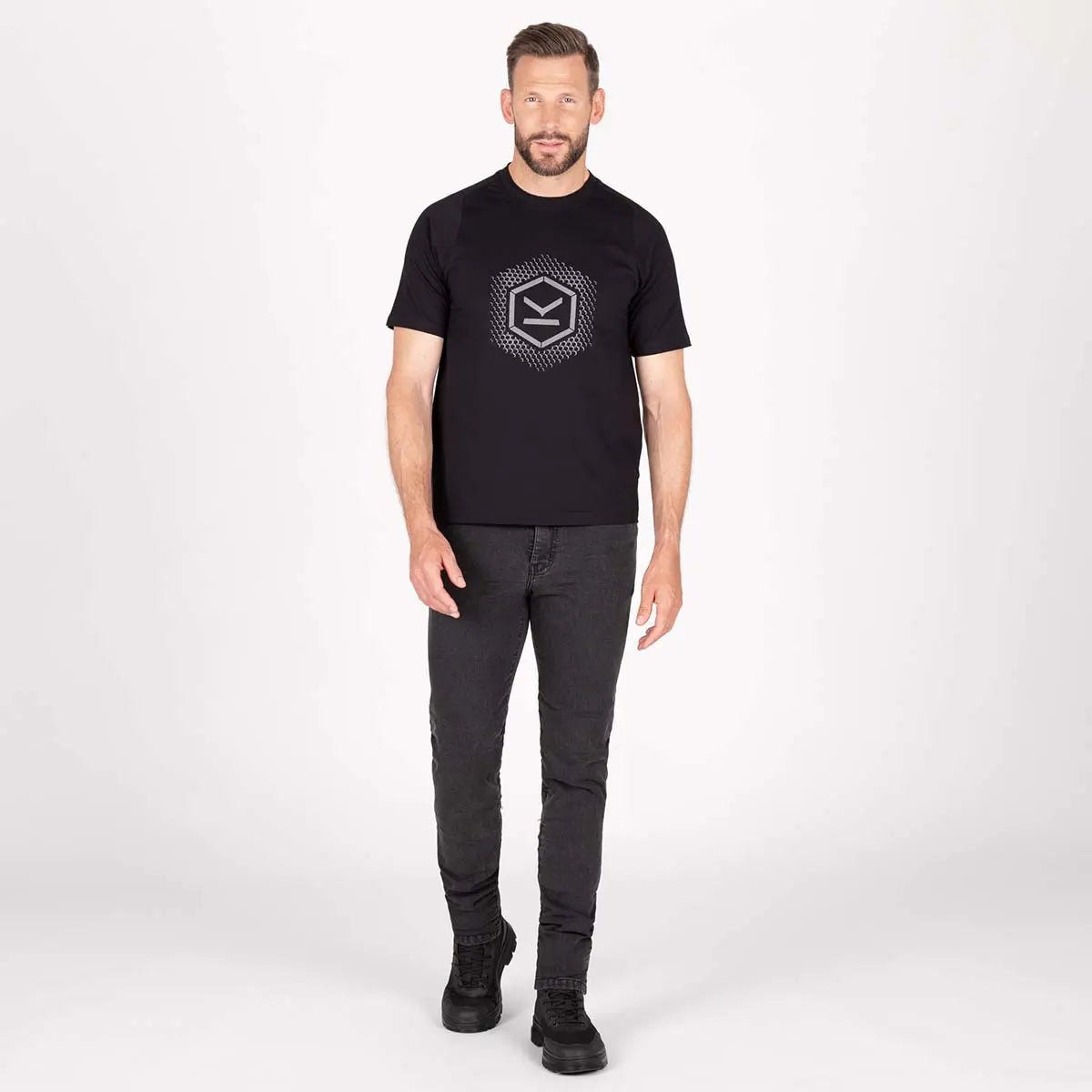 Knox Colton Slim Denim Jeans Supersoft Charcoal - FREE UK Shipping, FREE 365 Day Returns | Moto Central