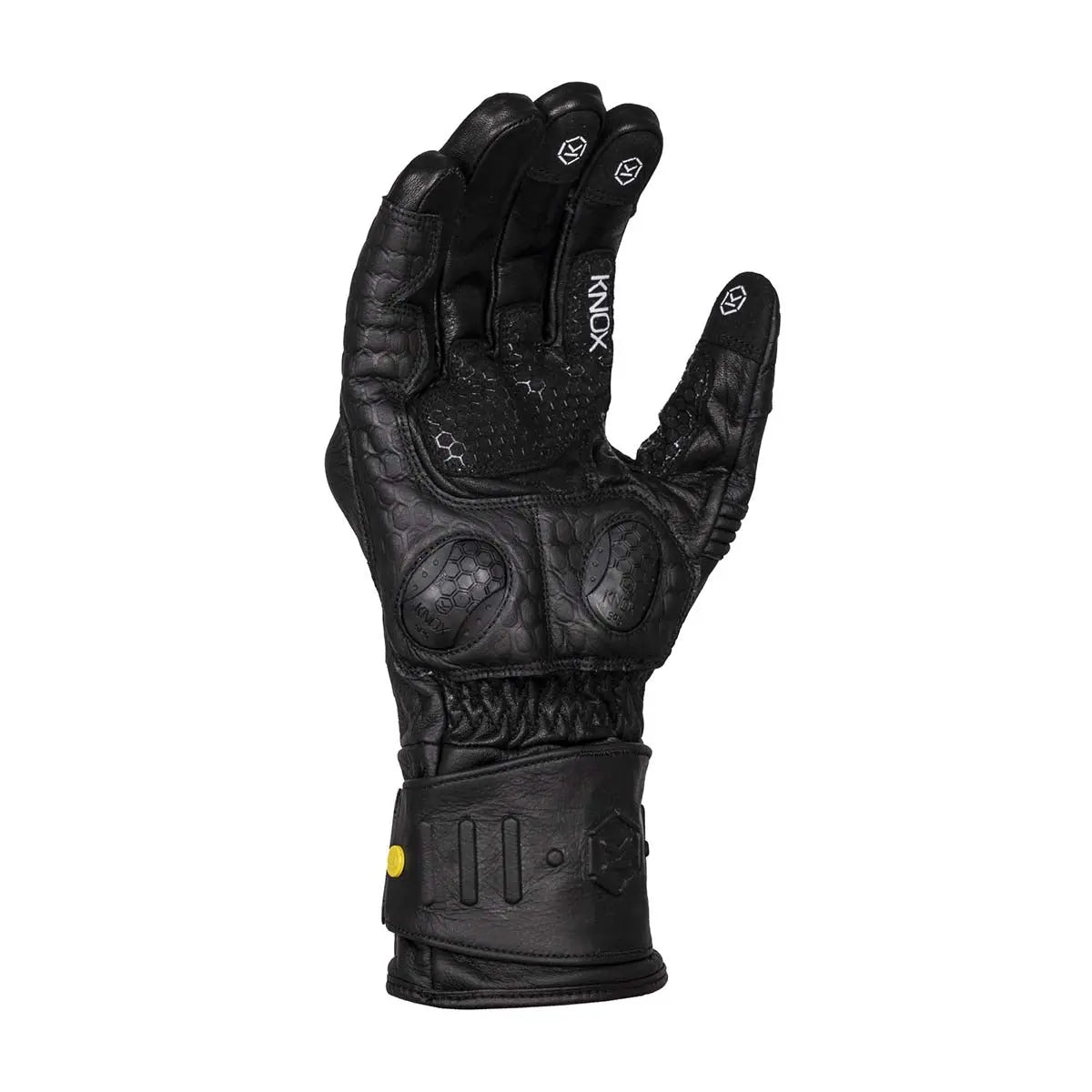 Knox Connistion Leather Gloves Black - FREE UK Shipping, FREE 365 Day Returns | Moto Central