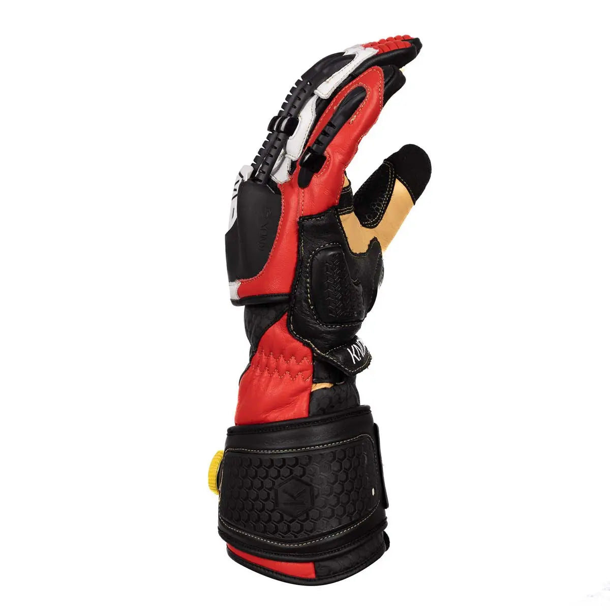 Knox Handroid MK5 Leather Gloves Black / Red - FREE UK Shipping, FREE 365 Day Returns | Moto Central