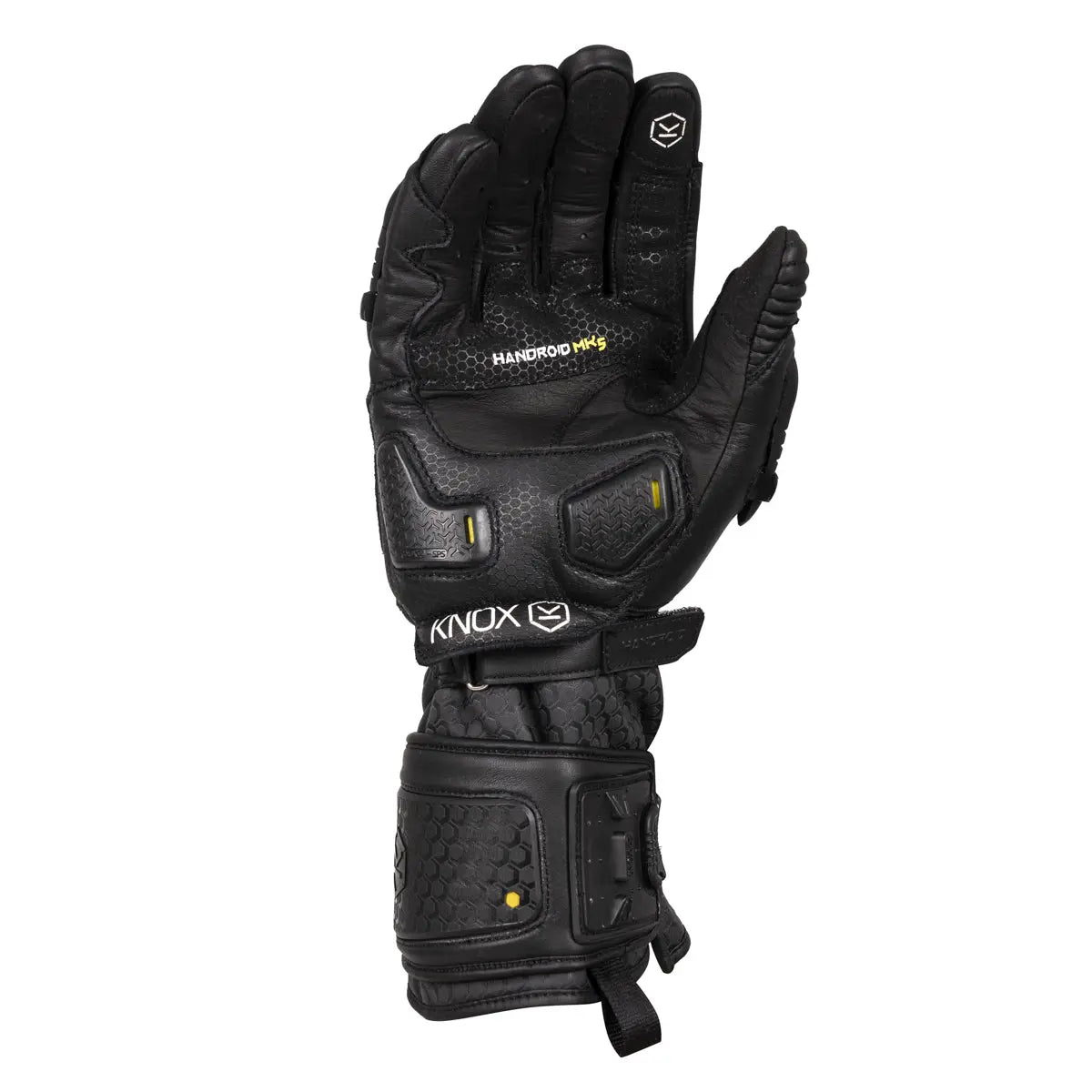 Knox Handroid MK5 Leather Gloves Black - FREE UK Shipping, FREE 365 Day Returns | Moto Central