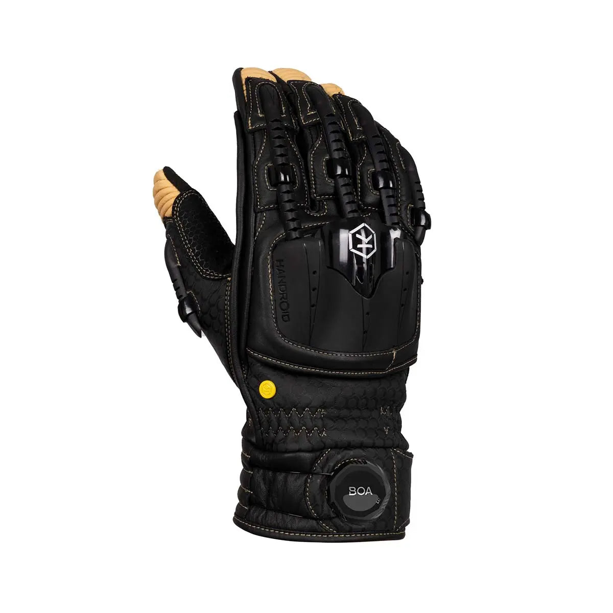 Knox Handroid POD MK5 Leather Gloves Black / Sand - FREE UK Shipping, FREE 365 Day Returns | Moto Central