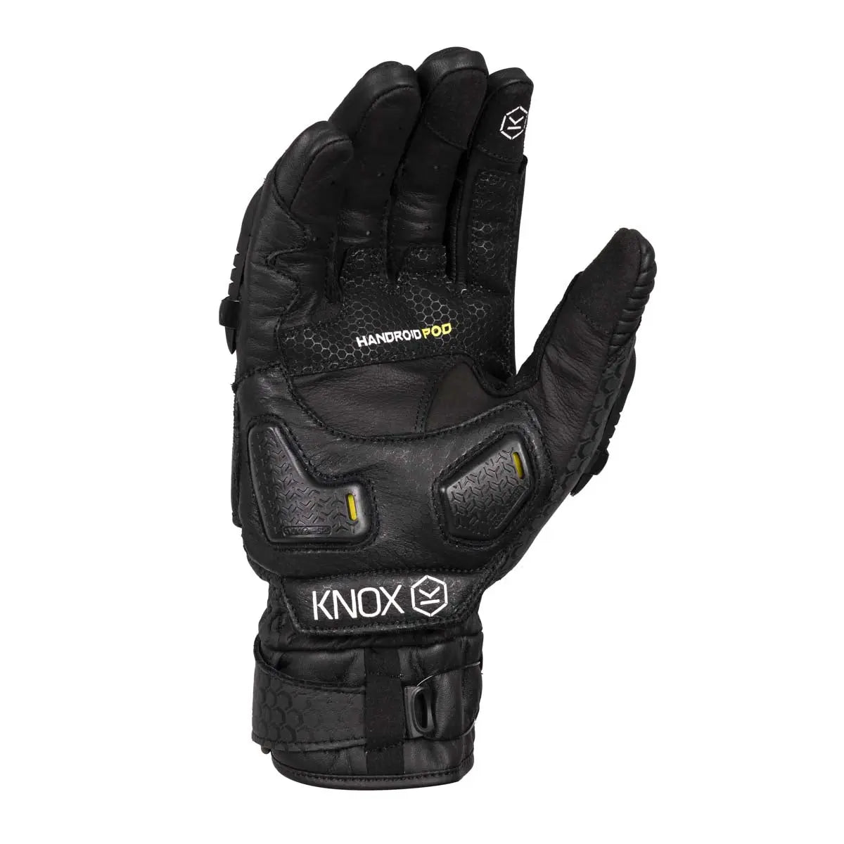 Knox Handroid POD MK5 Leather Gloves Black - FREE UK Shipping, FREE 365 Day Returns | Moto Central