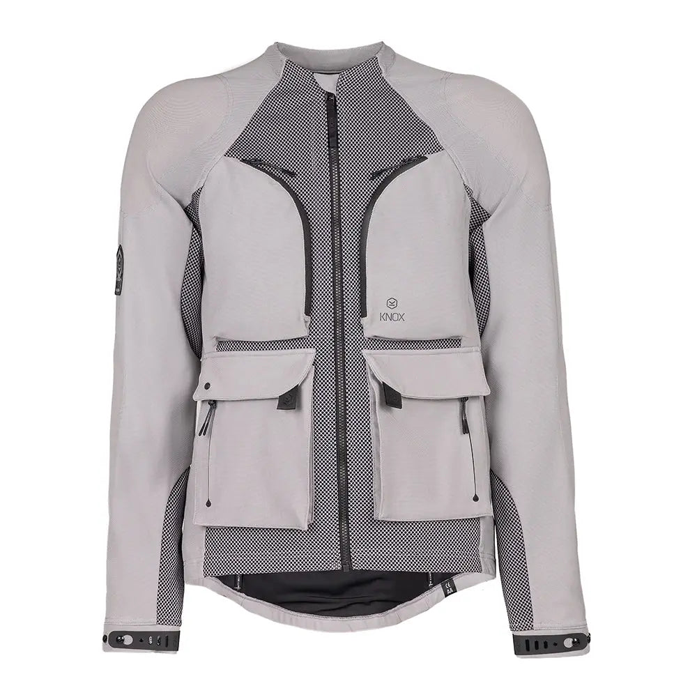 Knox Tor Textile Jacket Light Grey - FREE UK Shipping, FREE 365 Day Returns | Moto Central