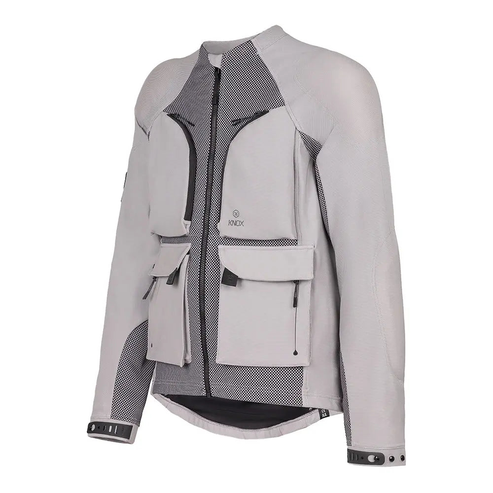 Knox Tor Textile Jacket Light Grey - FREE UK Shipping, FREE 365 Day Returns | Moto Central