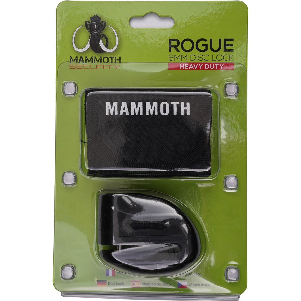 Mammoth Security Rogue Disc Lock Black - FREE UK Shipping, FREE 365 Day Returns | Moto Central