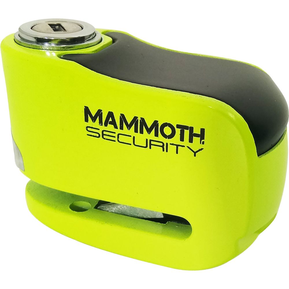 Mammoth Security Gremlin Alarm Disc Lock With 6 MM Stainless Steel Pin Fluo Yellow