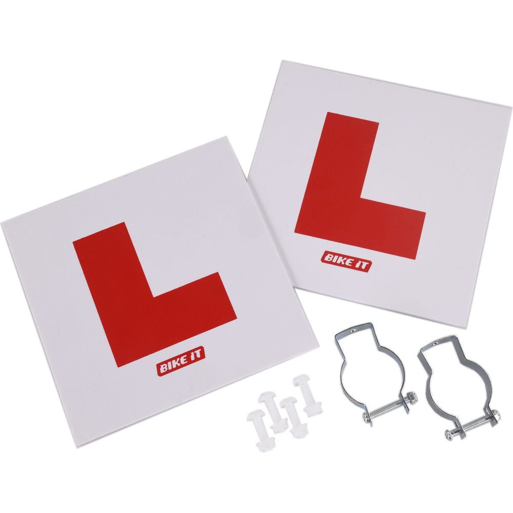 Bike It Pack L-Plates Kit Front and Rear With Fitting Kit