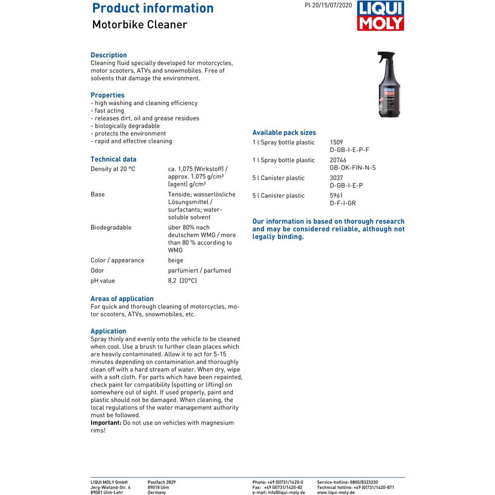 Liqui Moly Cleaner 3037