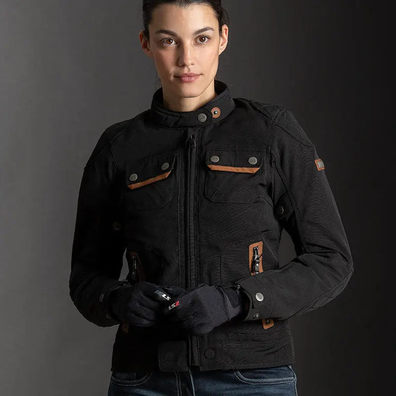 LS2 Bullet Ladies Textile Jacket Black - FREE UK Shipping, FREE 365 Day Returns | Moto Central