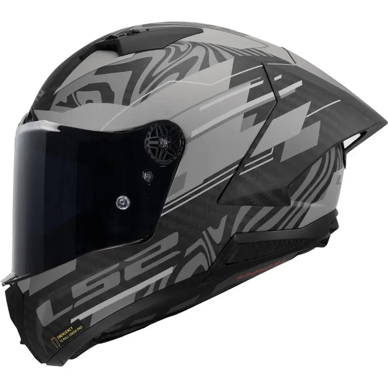 LS2 FF805 Thunder GP Aero Carbon Full Face Helmet Polar Matt Black - FREE UK Shipping, FREE 365 Day Returns | Moto Central