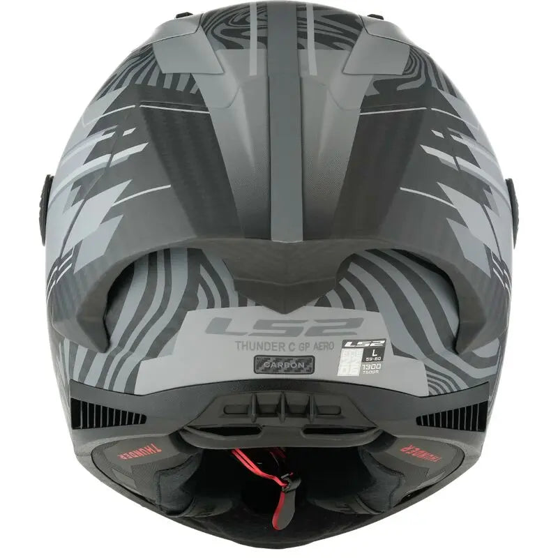 LS2 FF805 Thunder GP Aero Carbon Full Face Helmet Polar Matt Black - FREE UK Shipping, FREE 365 Day Returns | Moto Central