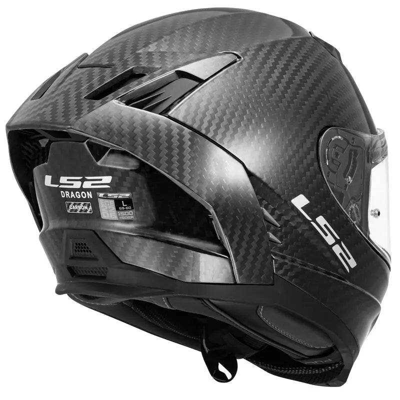 LS2 FF807 Dragon Full Face Helmet Matt Carbon - FREE UK Shipping, FREE 365 Day Returns | Moto Central