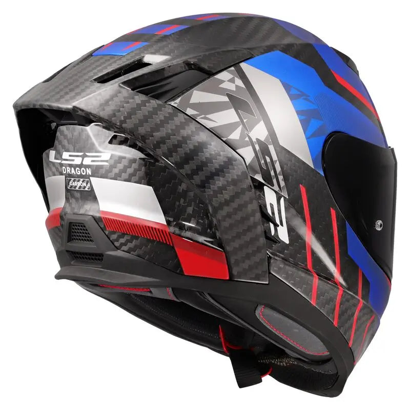 LS2 FF807 Dragon Full Face Helmet Trax Blue / Red - FREE UK Shipping, FREE 365 Day Returns | Moto Central