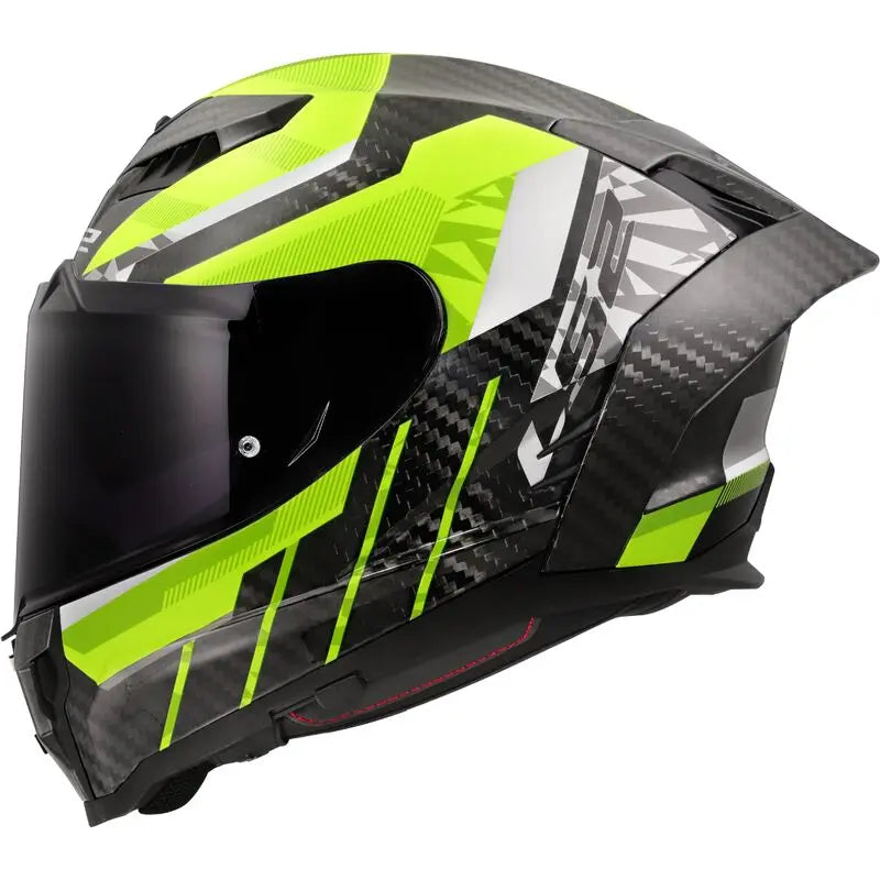 LS2 FF807 Dragon Full Face Helmet Trax Hi-Vis Yellow - FREE UK Shipping, FREE 365 Day Returns | Moto Central