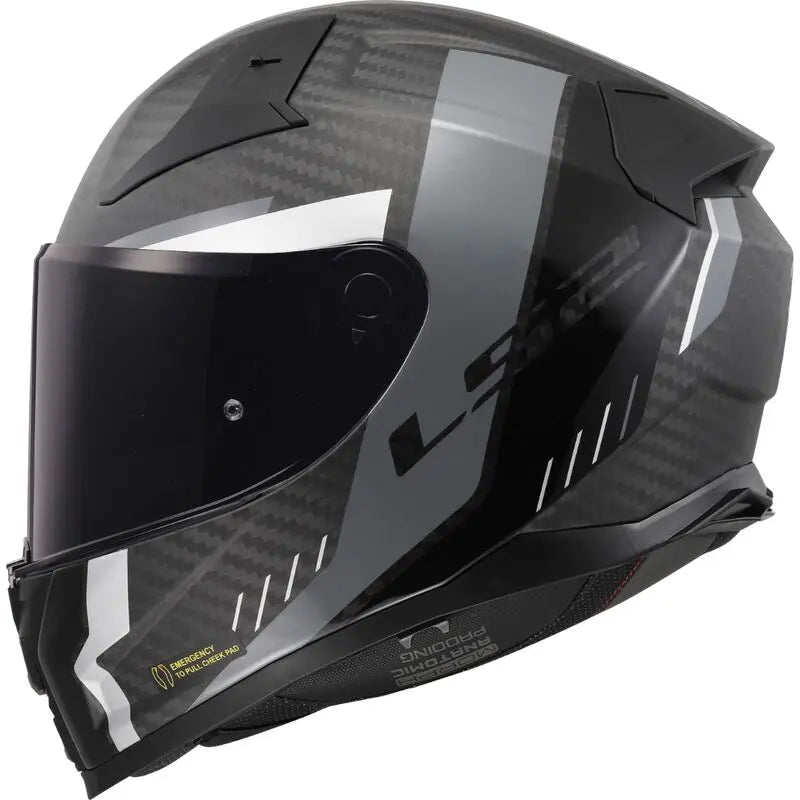 LS2 FF811 Vector 2 Carbon ECE 22.06 Full Face Helmet Grid Matt Black / Grey - FREE UK Shipping, FREE 365 Day Returns | Moto Central