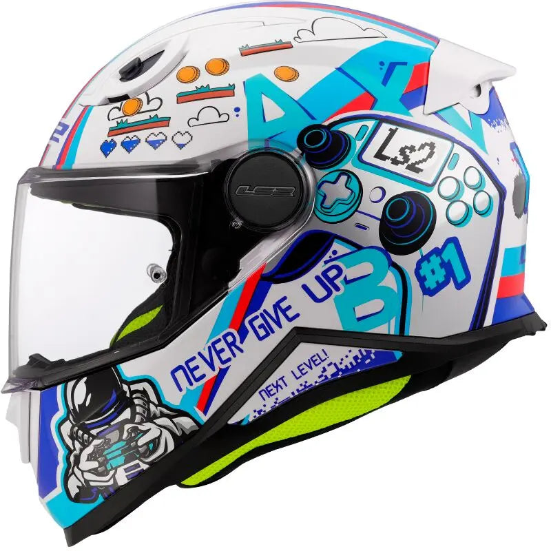 LS2 FF812 Kids Full Face Helmet Next Level White - FREE UK Shipping, FREE 365 Day Returns | Moto Central