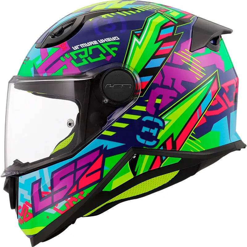 LS2 FF812 Kids Full Face Helmet Svent Blue Green - FREE UK Shipping, FREE 365 Day Returns | Moto Central