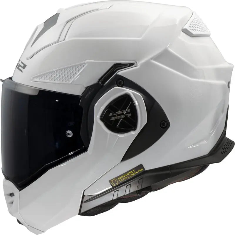 LS2 FF901 Advant X ECE 22.06 Flip-Up Helmet Solid White - FREE UK Shipping, FREE 365 Day Returns | Moto Central