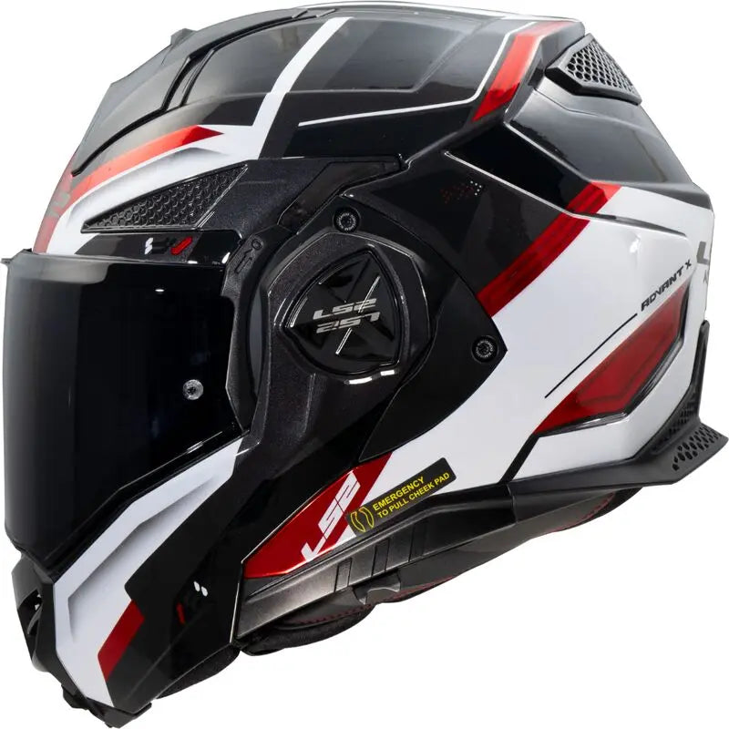 LS2 FF901 Advant X ECE 22.06 Flip-Up Helmet Spectrum Black / White / Red - FREE UK Shipping, FREE 365 Day Returns | Moto Central