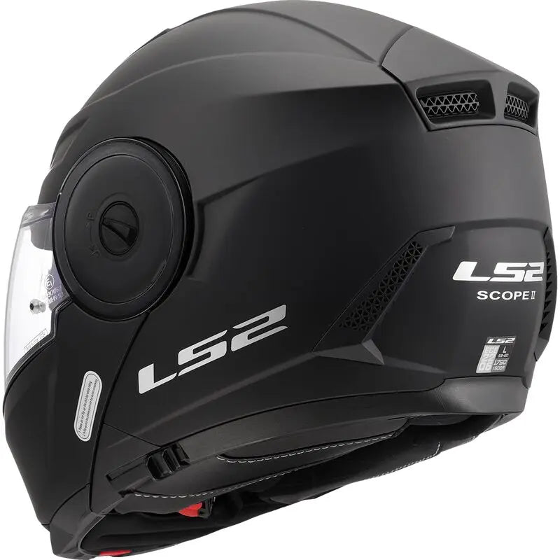 LS2 FF902 Scope 2 Flip-Up Helmet Solid Matt Black - FREE UK Shipping, FREE 365 Day Returns | Moto Central