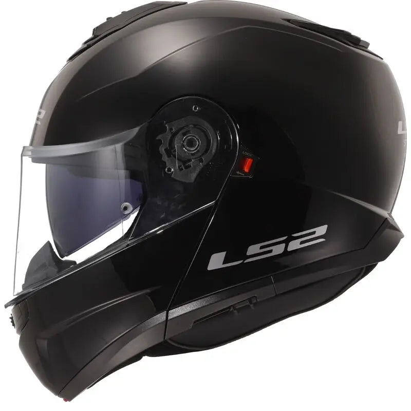 LS2 FF908 Strobe 2 ECE 22.06 Flip-Up Helmet Gloss Black - FREE UK Shipping, FREE 365 Day Returns | Moto Central