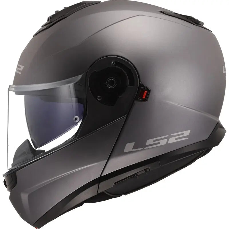 LS2 FF908 Strobe 2 ECE 22.06 Flip-Up Helmet Matt Titanium - FREE UK Shipping, FREE 365 Day Returns | Moto Central