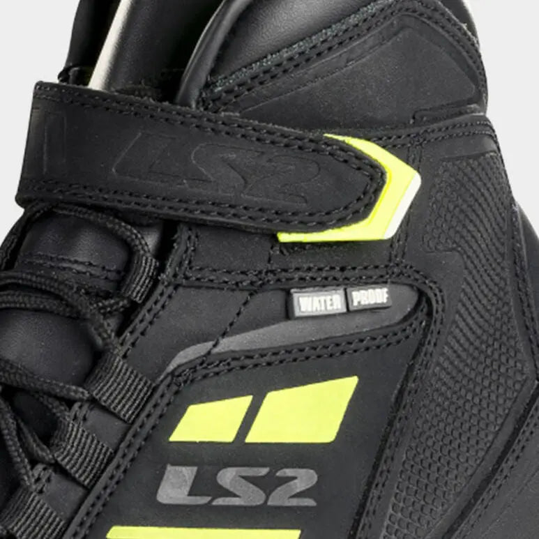 LS2 Garra Waterproof Short Boots Black / Hi-Viz Yellow - FREE UK Shipping, FREE 365 Day Returns | Moto Central