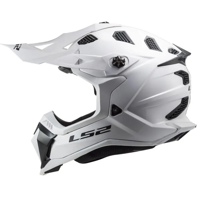 LS2 MX700 Subverter ECE 22.06 Motocross Helmet Solid Gloss White - FREE UK Shipping, FREE 365 Day Returns | Moto Central