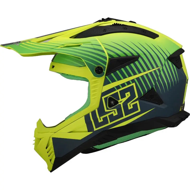 LS2 MX708 Fast 2 ECE 22.06 Duck Matt Hi-Viz Green / Hi-Viz Yellow  - FREE UK Shipping, FREE 365 Day Returns | Moto Central