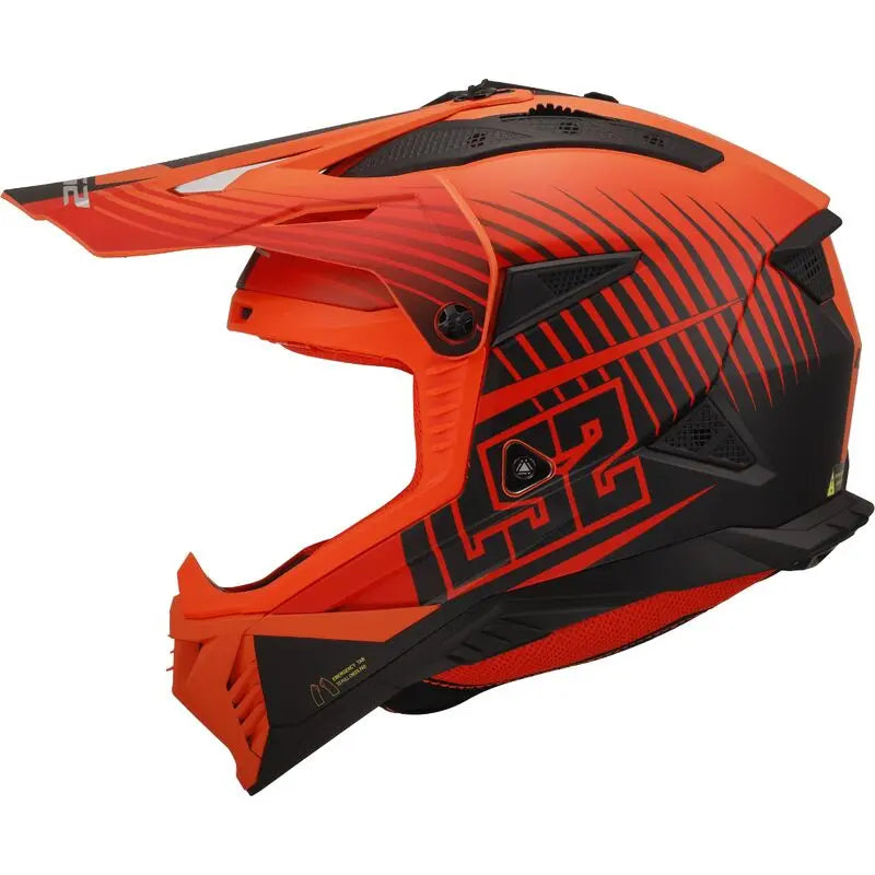 LS2 MX708 Fast 2 ECE 22.06 Motocross Helmet Duck Matt Hi-Viz Orange / Red - FREE UK Shipping, FREE 365 Day Returns | Moto Central