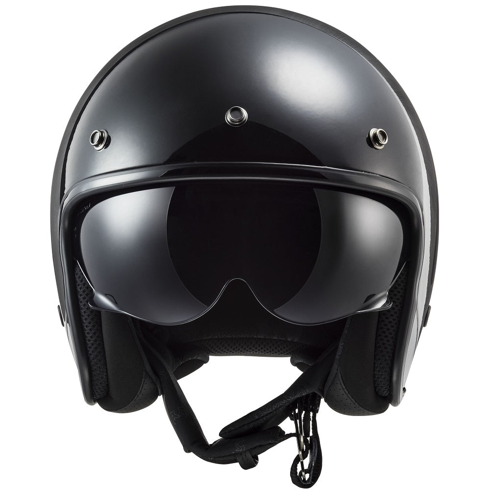 LS2 OF601 Bob 2 ECE 22.06 Open Face Helmet Lines Black Jeans