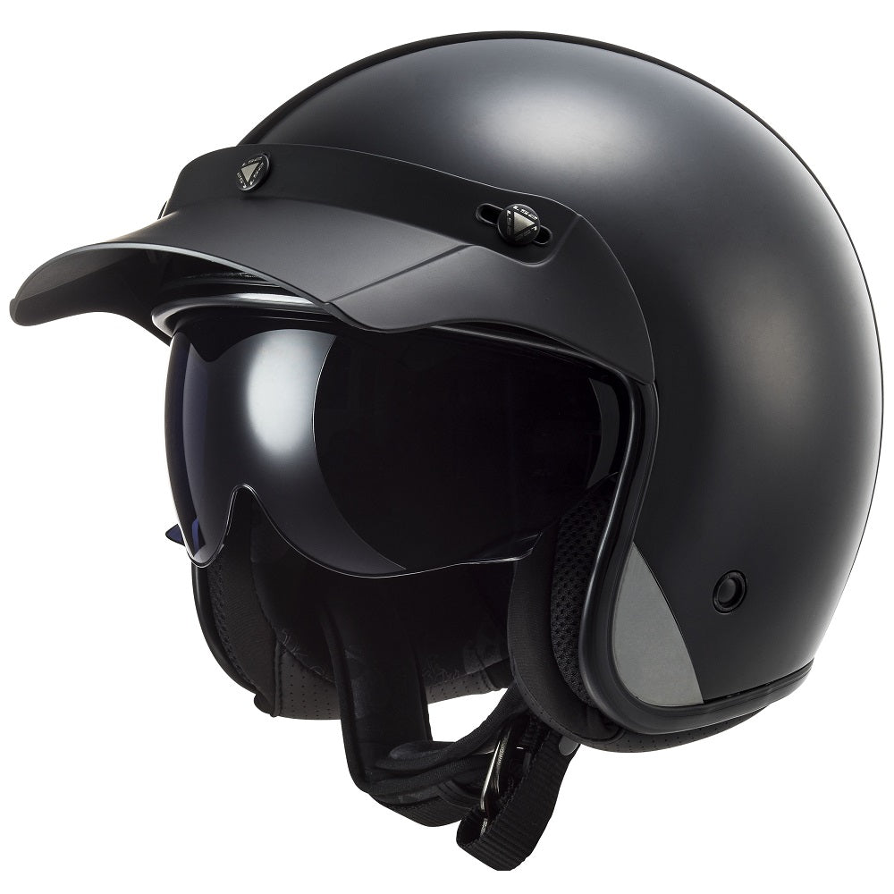 LS2 OF601 Bob 2 ECE 22.06 Open Face Helmet Solid Matt Black