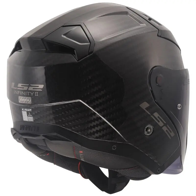 LS2 OF603 Infinity 2 Carbon ECE 22.06 Open Face Helmet Gloss Carbon - FREE UK Shipping, FREE 365 Day Returns | Moto Central