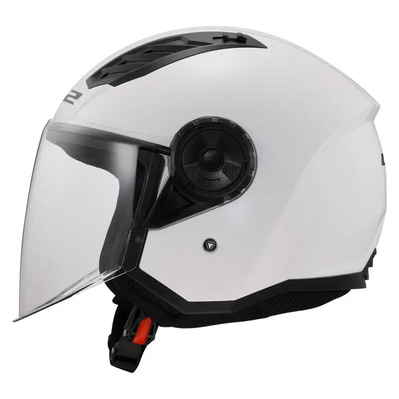 LS2 OF616 Airflow 2 ECE 22.06 Open Face Helmet Solid Gloss White - FREE UK Shipping, FREE 365 Day Returns | Moto Central