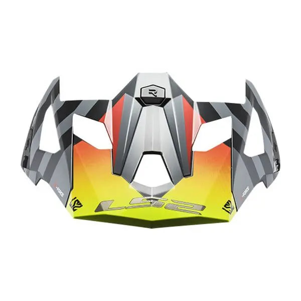 LS2 Peak For X Force MX703 Barrier Hi-Viz Yellow / Red Helmet  - FREE UK Shipping, FREE 365 Day Returns | Moto Central