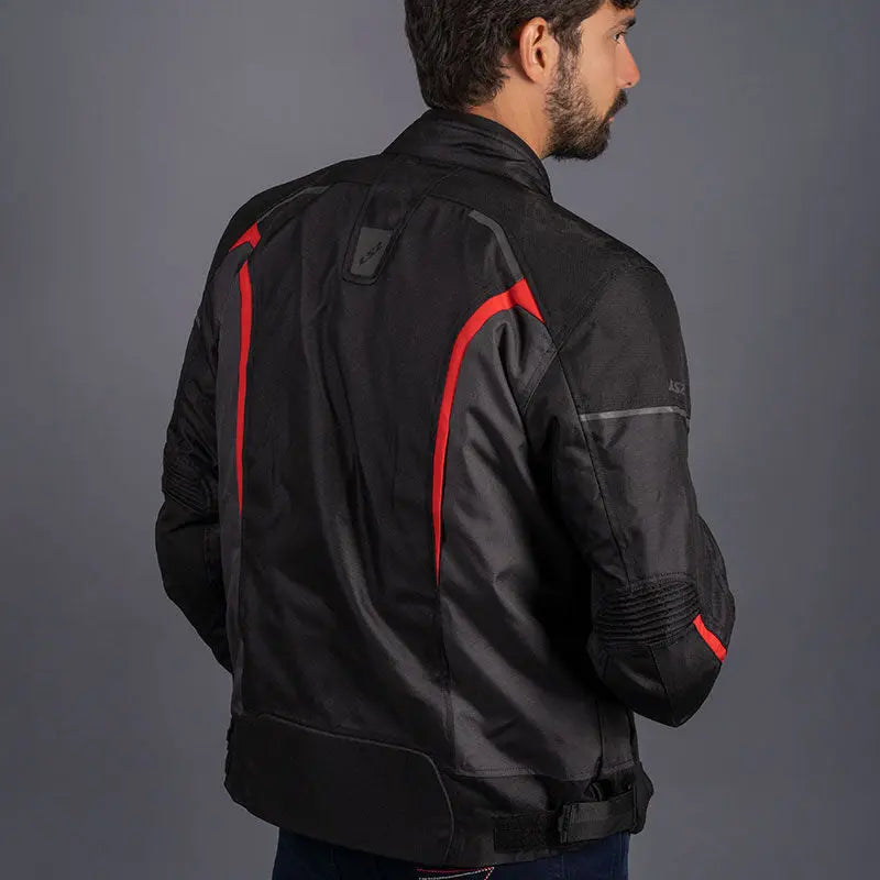 LS2 Sepang Textile Jacket Black / Grey / Red - FREE UK Shipping, FREE 365 Day Returns | Moto Central