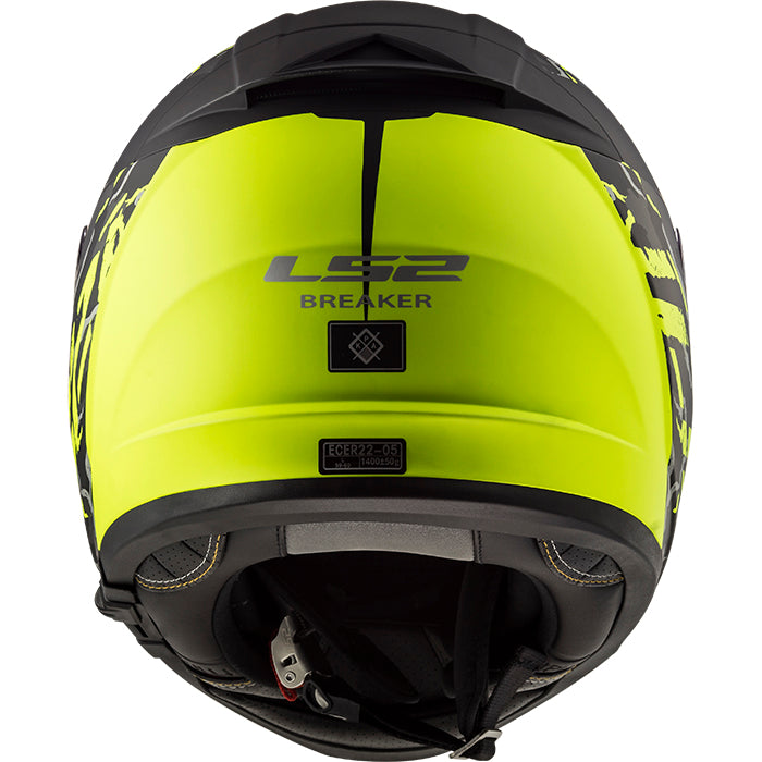 LS2 FF390 Breaker Feline Full Face Helmet Matt Black / Hi-Viz Yellow